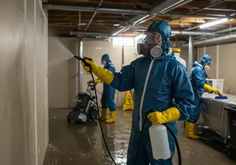 Basement Sanitization and Antimicrobial Treatment process in Gateway, FL